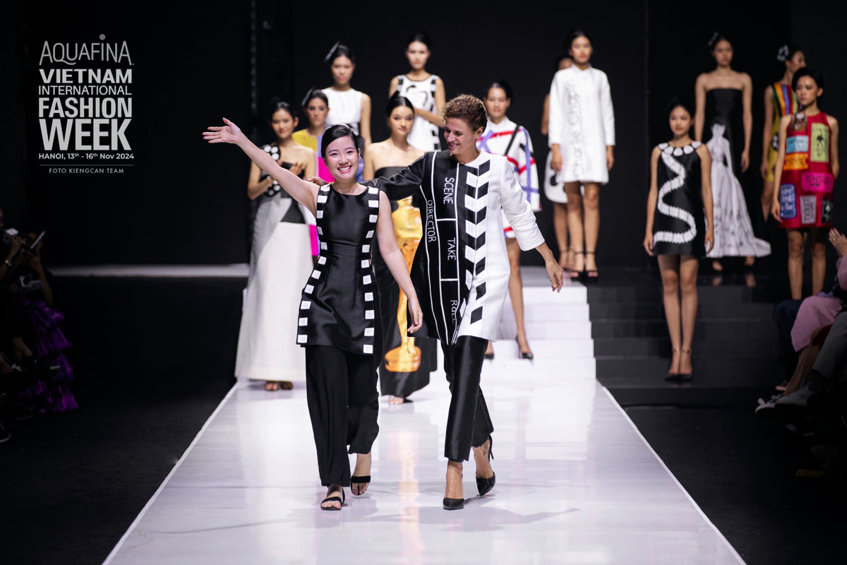 Models closing the Chula show at Vietnam International Fashion Week