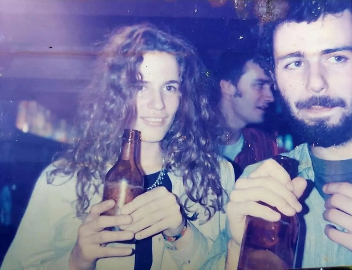 Diego Cortizas with friends in an early photograph
