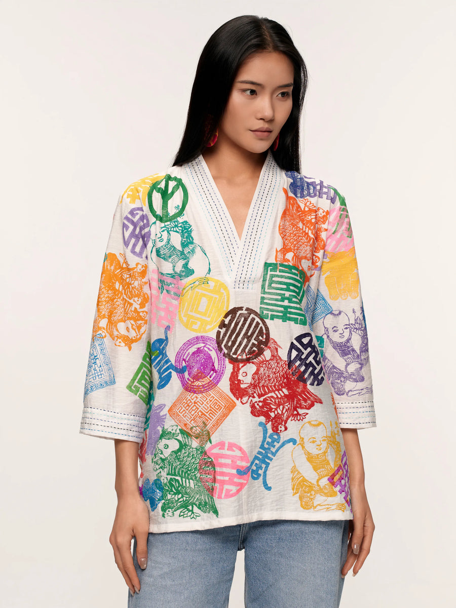 Fever of Stamps Blouse