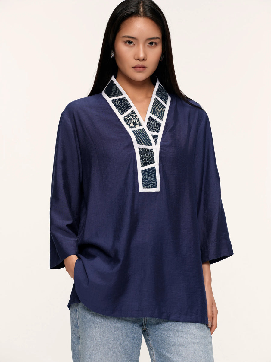 Indigo Batik Blouse